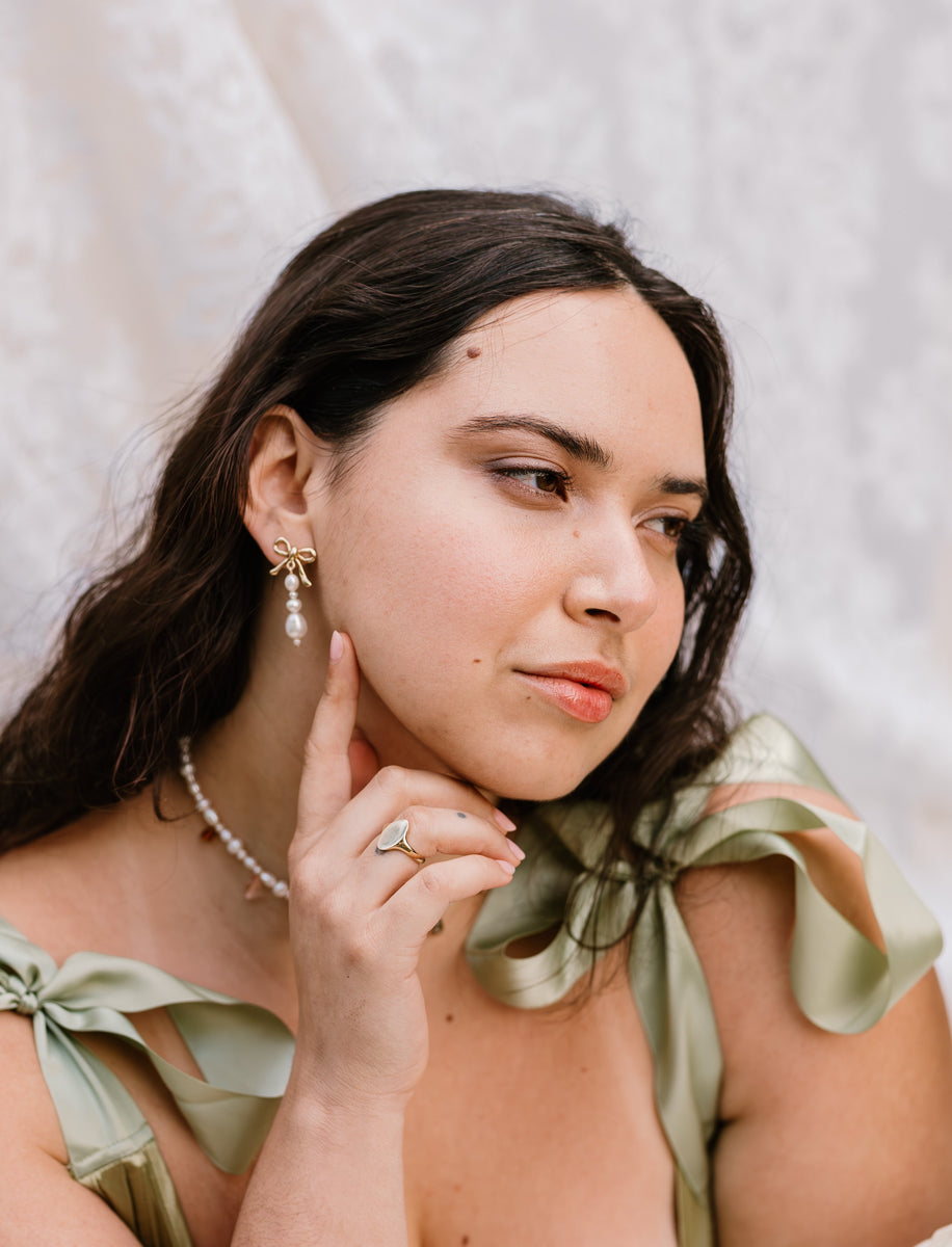 The Festoon Pearl Earrings Elysian Theory